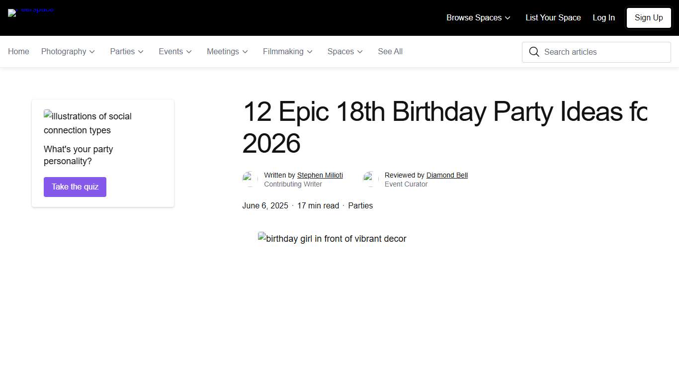 12 Unforgettable 18th Birthday Party Ideas (2026) - Peerspace